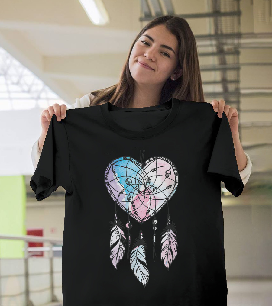 Dream Catcher Native American Heart Boho T-Shirt