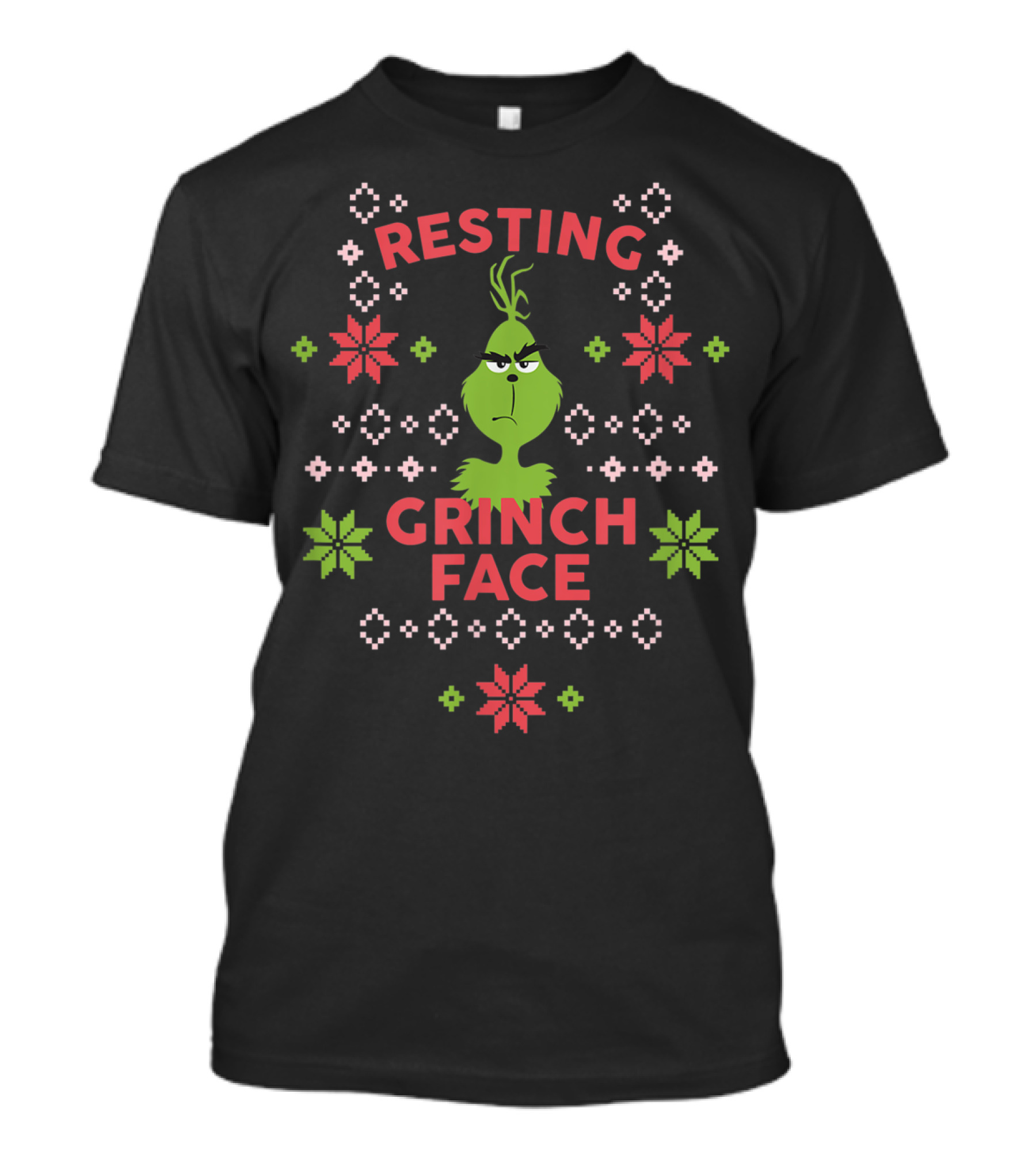 Resting Grinch Face Drseuss The Grinch Holiday T-Shirt