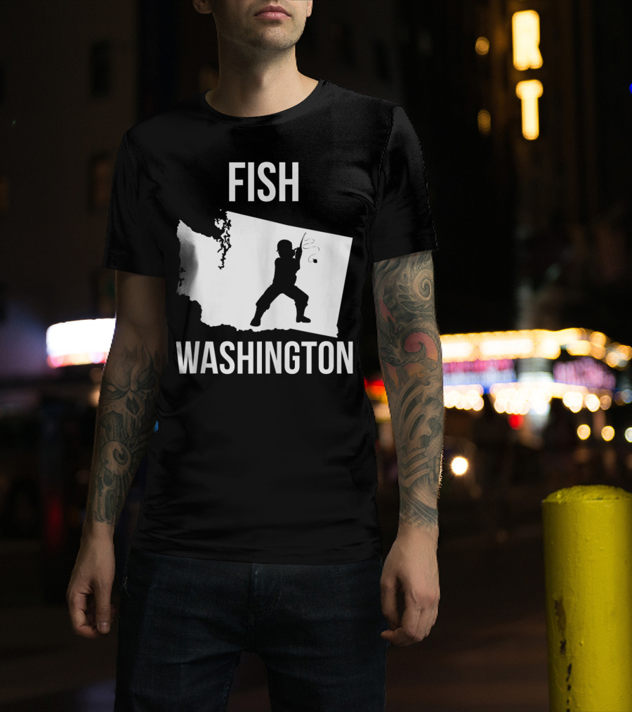 Fish Washington State Fishing Pride T-Shirt