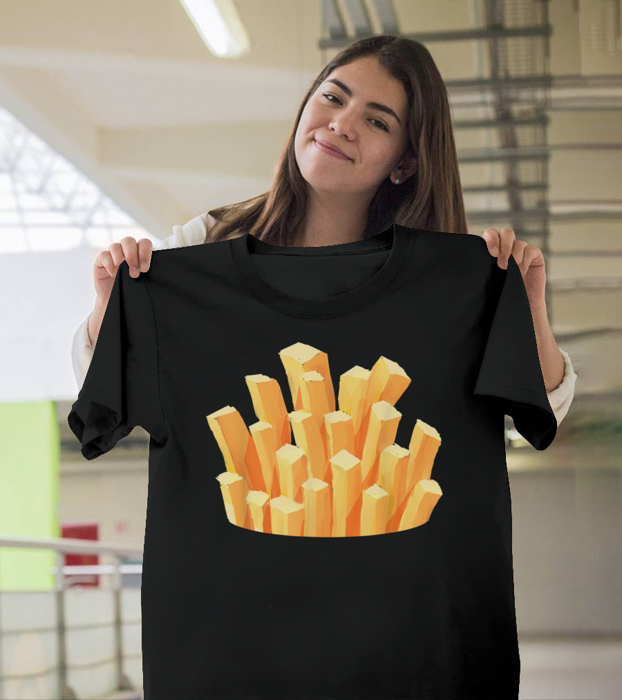 French Fries Costume Halloween Easy Cosplay Iconic Food T-Shirt