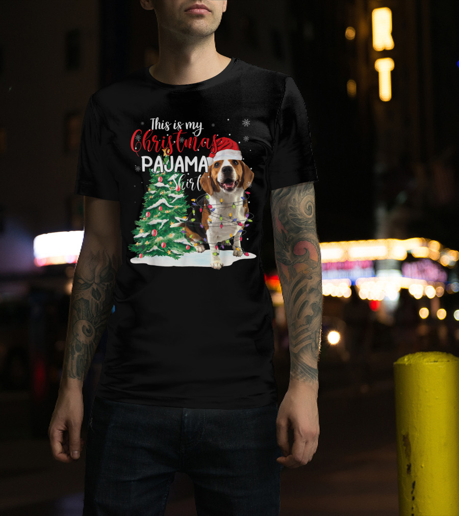 This Is My Christmas Pajama Shirt Beagle Dog T-Shirt