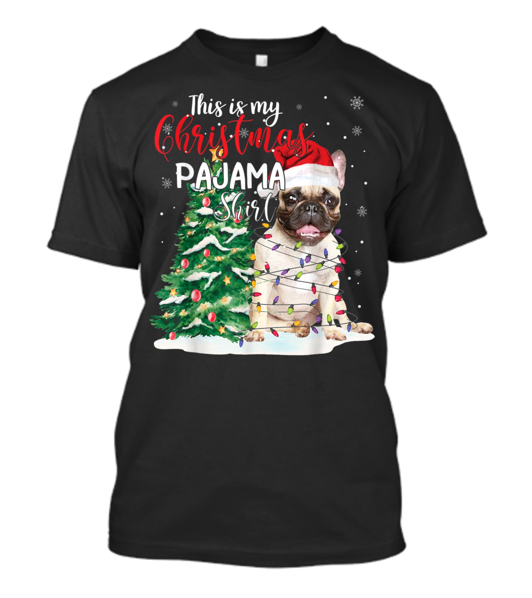 This Is My Christmas Pajama Shirt French Bulldog T-Shirt