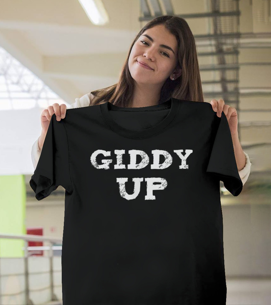 Giddy Up Cowboy Western Rodeo Horse Lover Bull T-Shirt