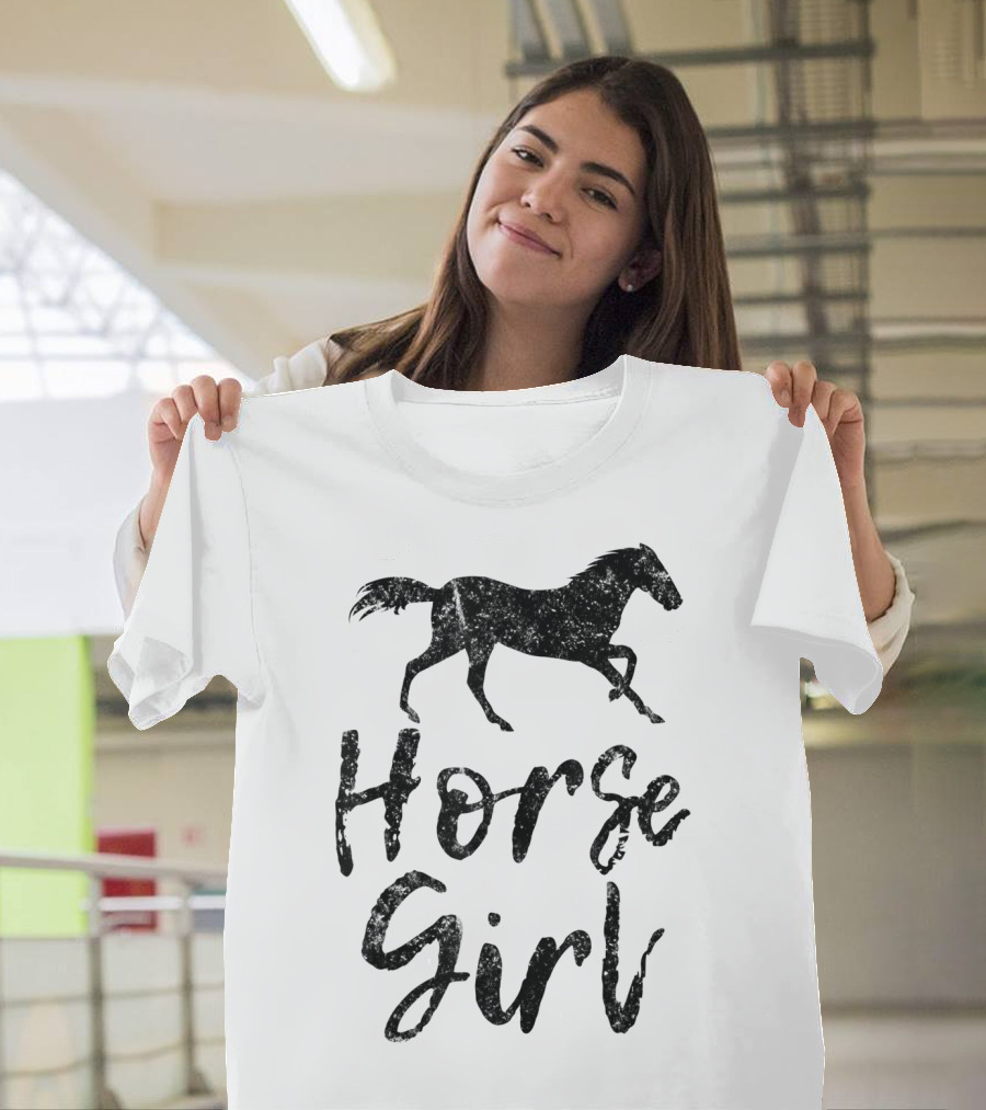Horse Lover Horse Girl Equestrian Cowgirl Racing T-Shirt