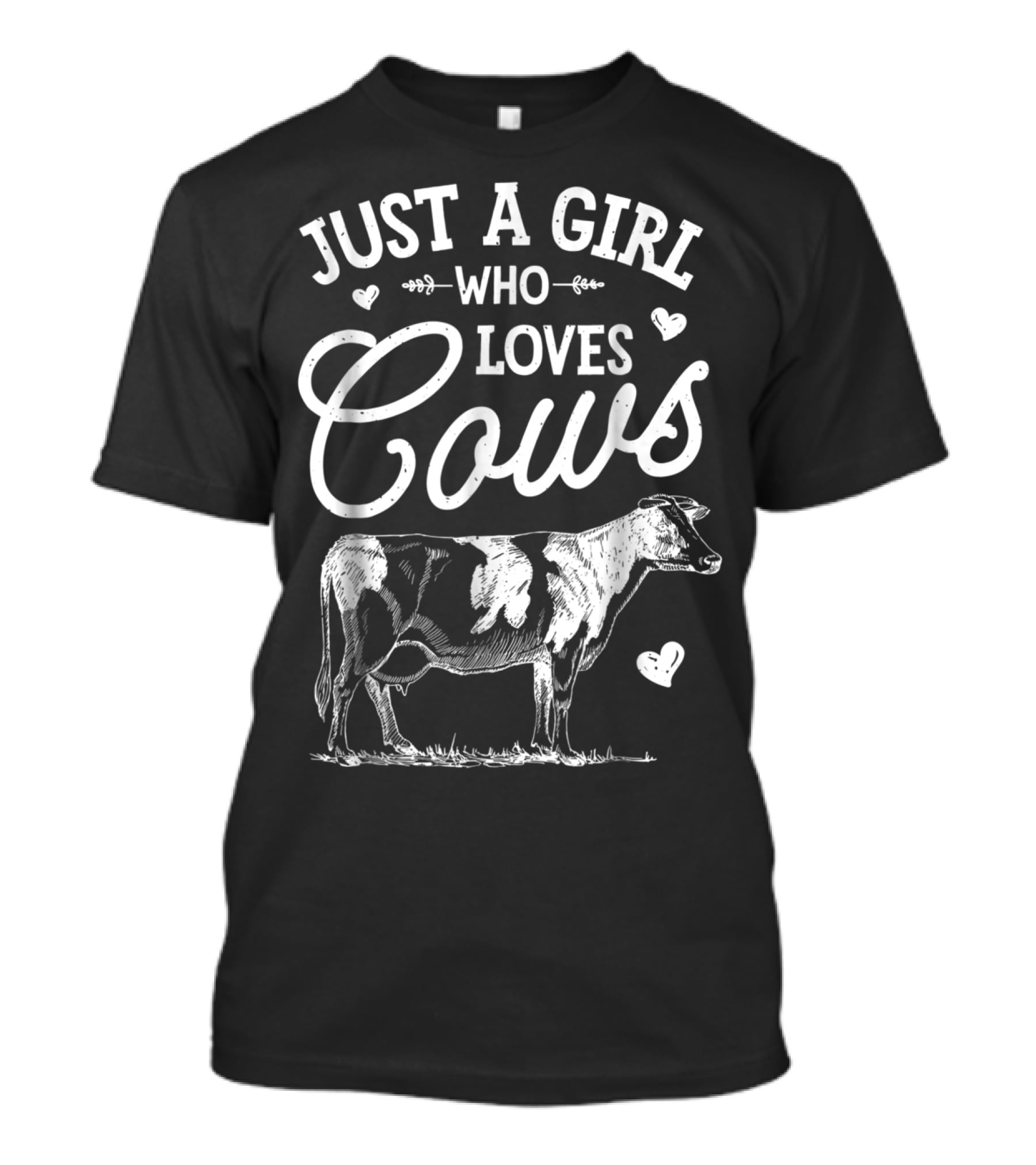 Just A Girl Who Loves Cows Cow Lover Farm T-Shirt