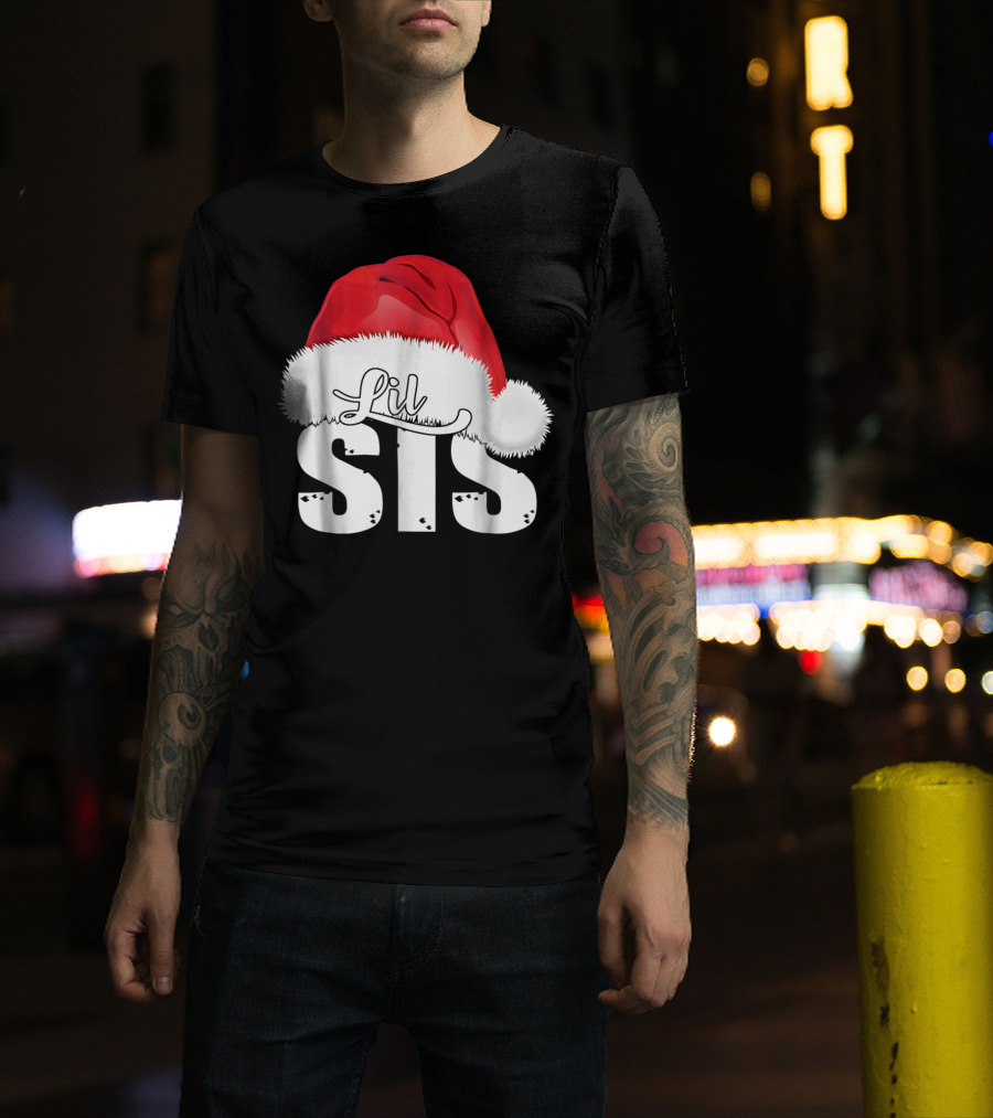Lil Sis Santa Christmas Family T-Shirt