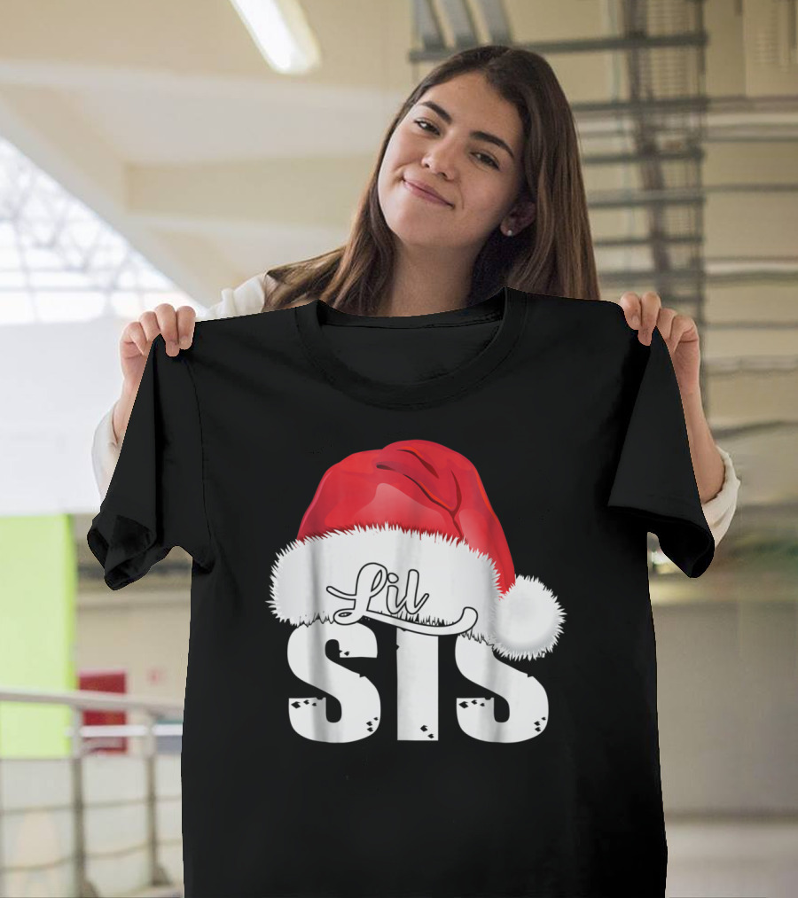 Lil Sis Santa Christmas Family T-Shirt