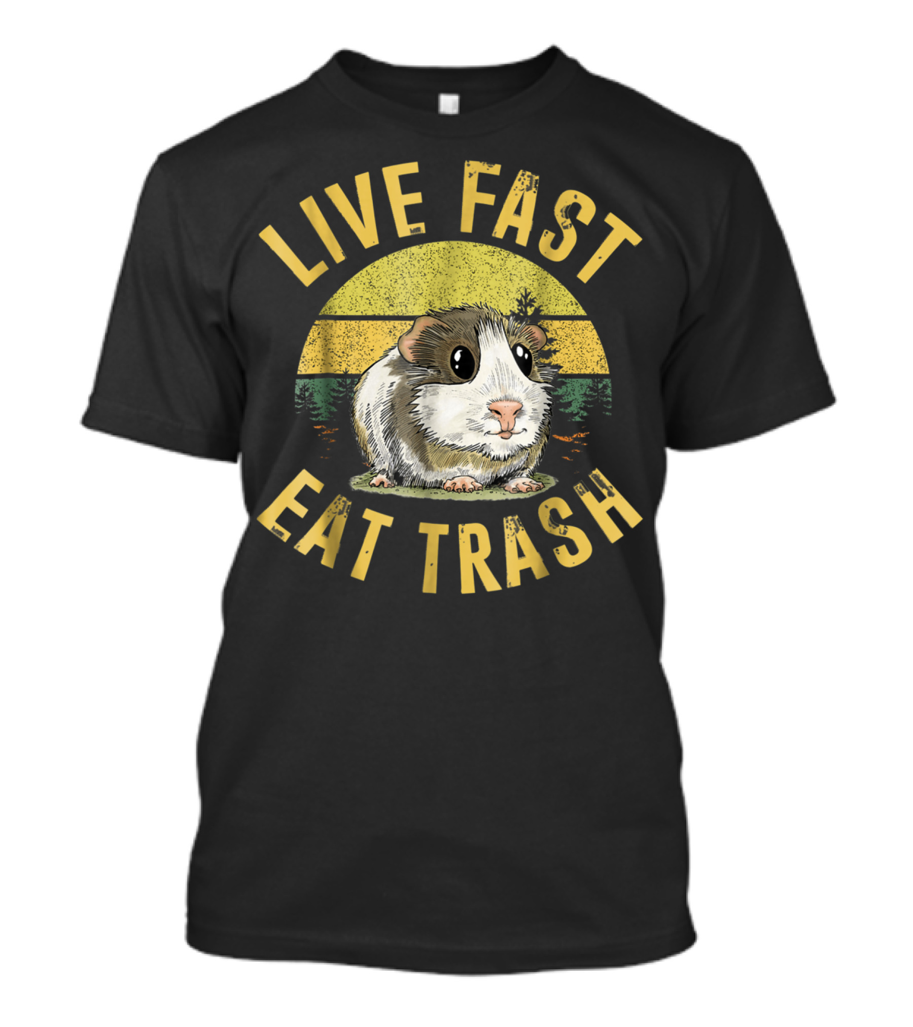 Live Fast Eat Trash Funny Guinea Pig T-Shirt