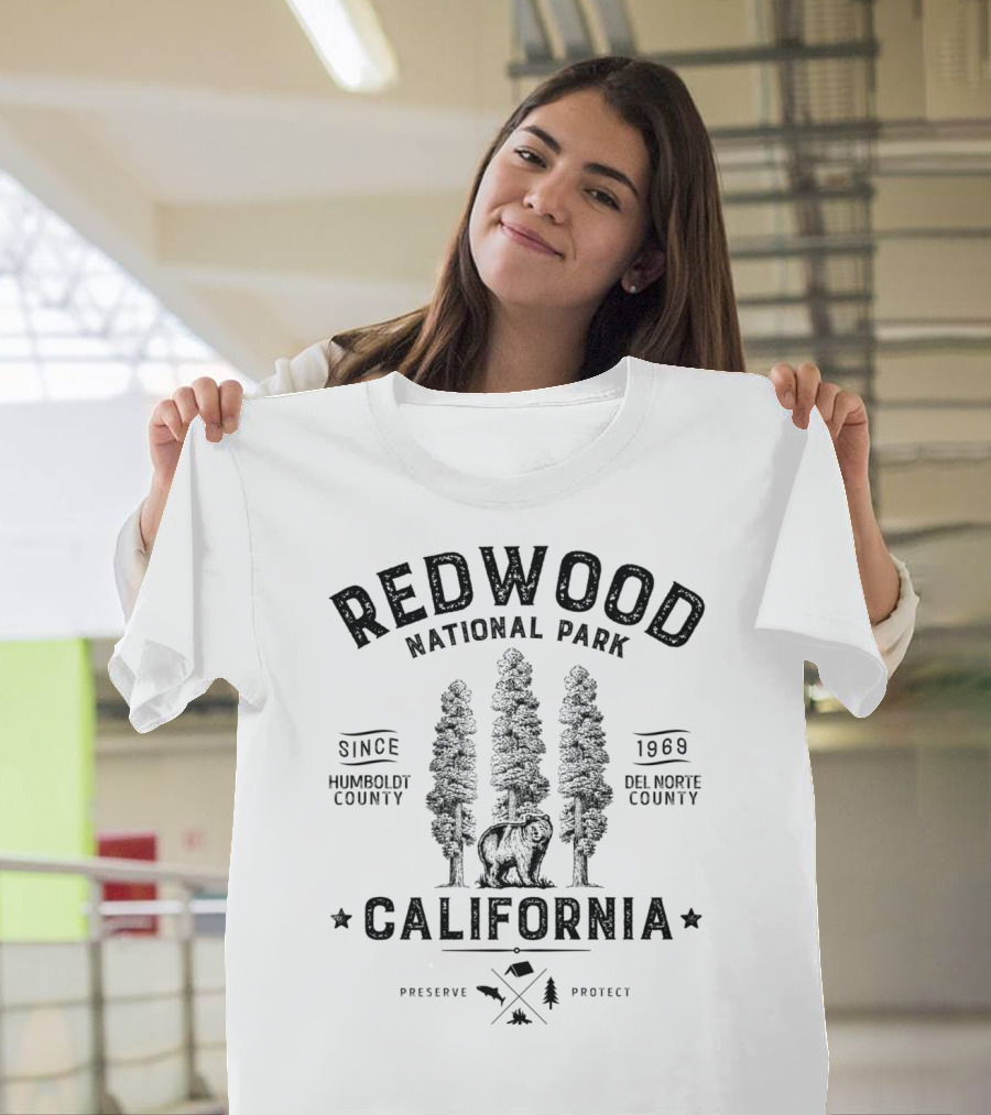 Redwood National Park California Bear Since 1969 Humboldt Del Norte T-Shirt