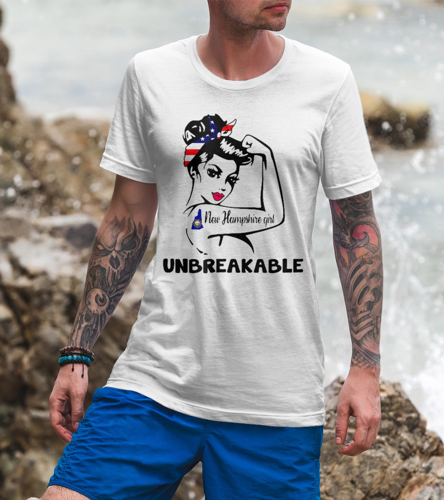 New Hampshire Girl Unbreakable Vintage Patriotic T-Shirt