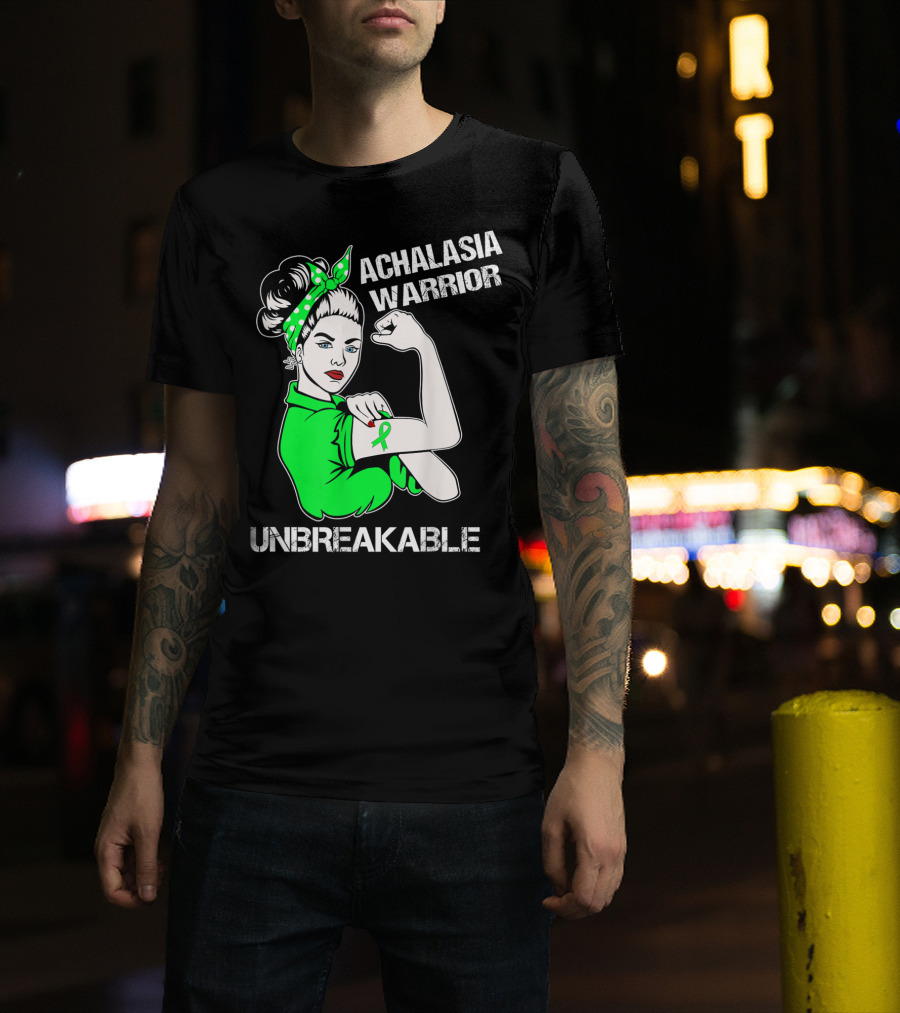 Achalasia Warrior Unbreakable Strong Woman Rosie T-Shirt