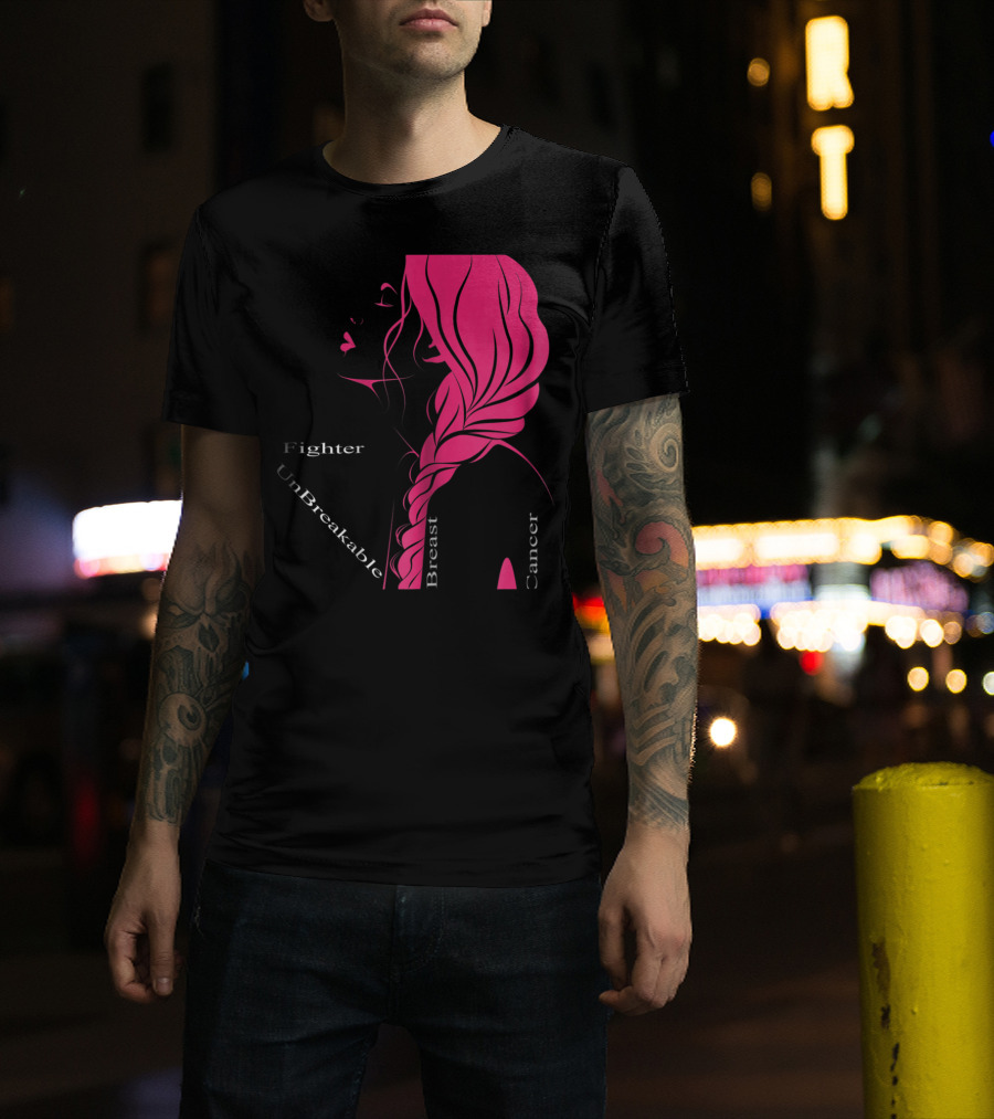 Breast Cancer Fighter Unbreakable Warrior T-Shirt
