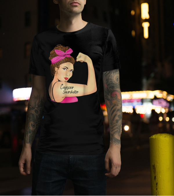 Cancer Survivor Rosie The Riveter Unbreakable T-Shirt