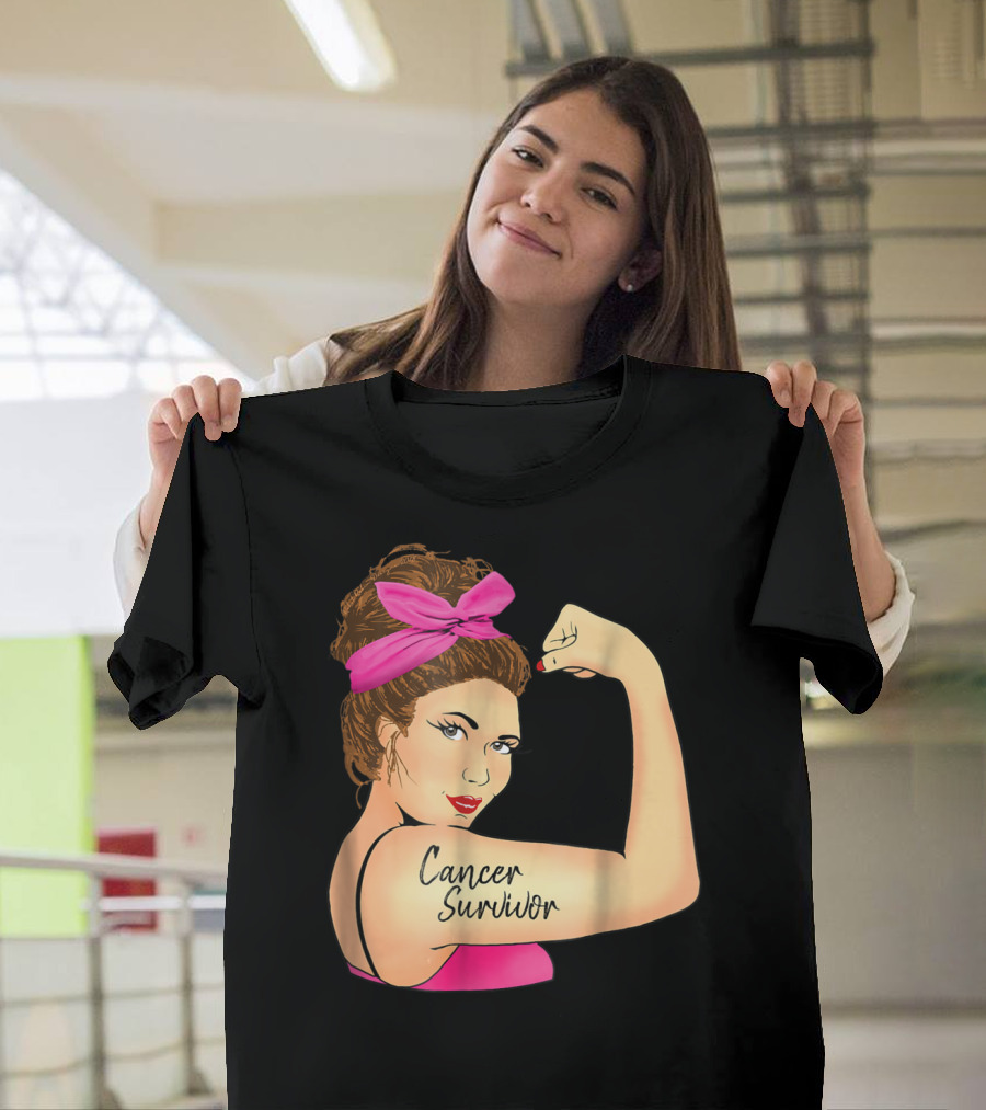 Cancer Survivor Rosie The Riveter Unbreakable T-Shirt