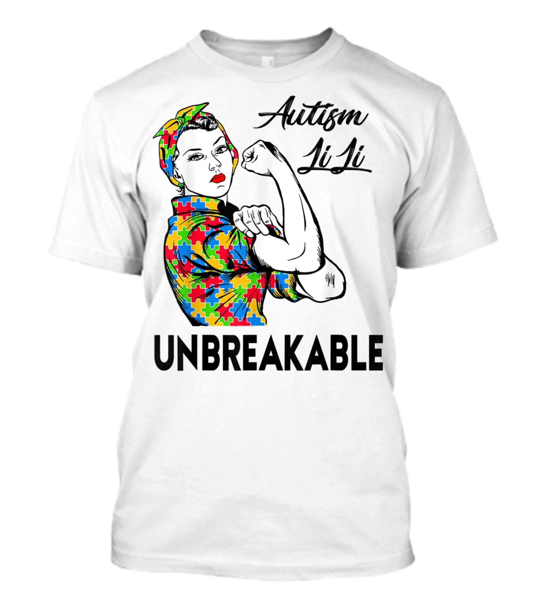 Autism LiLi Unbreakable Puzzle Pattern Empowerment T-Shirt