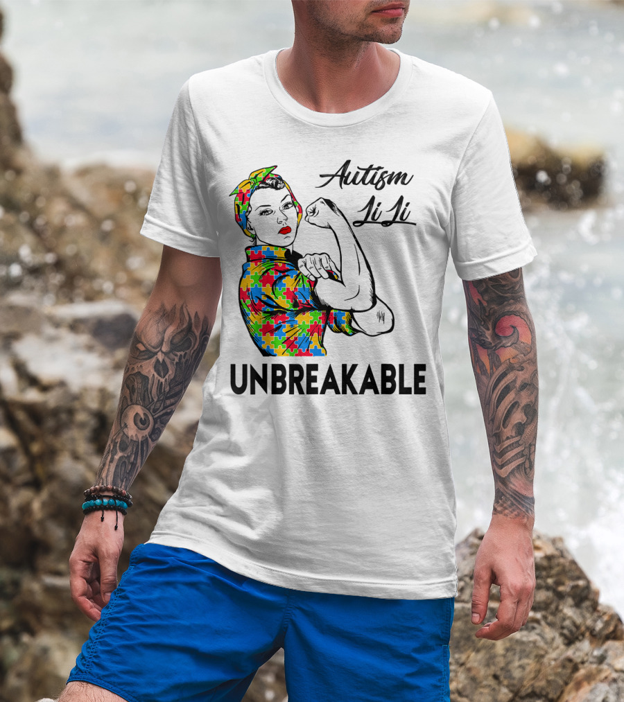 Autism LiLi Unbreakable Puzzle Pattern Empowerment T-Shirt