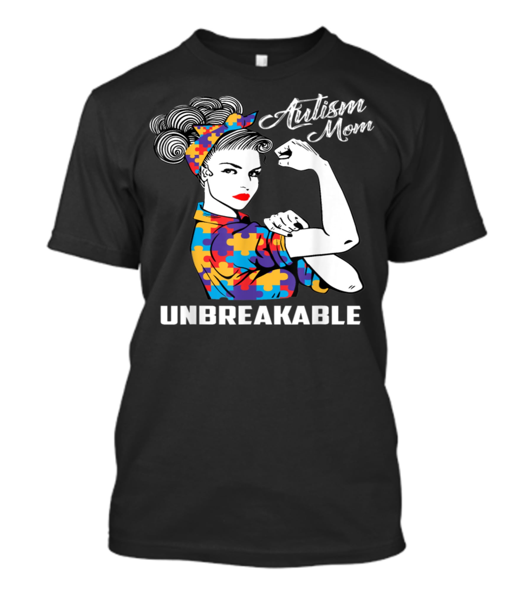 Autism Mom Unbreakable Puzzle Piece Strength T-Shirt