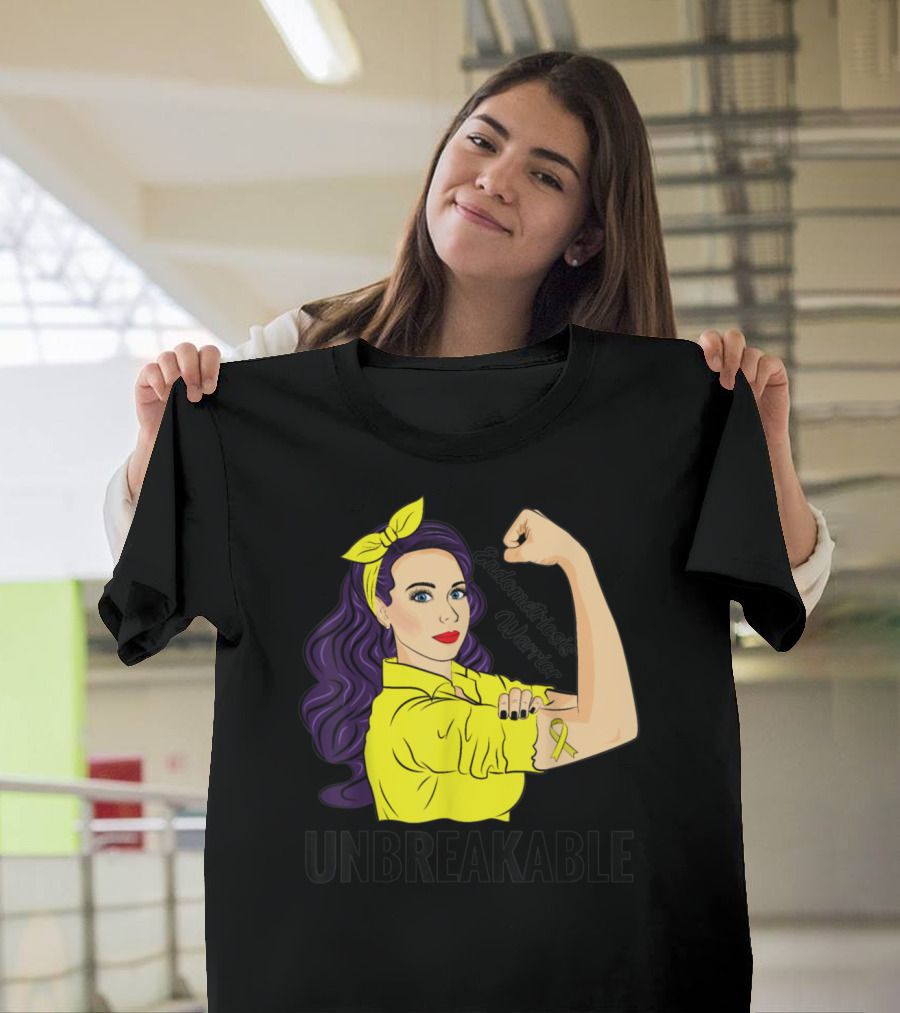 Endometriosis Warrior Unbreakable Awareness Yellow T-Shirt