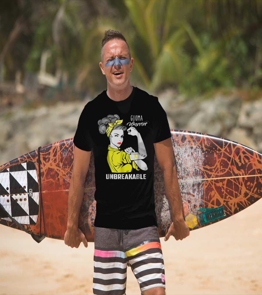 Glioma Warrior Unbreakable Awareness Ribbon T-Shirt