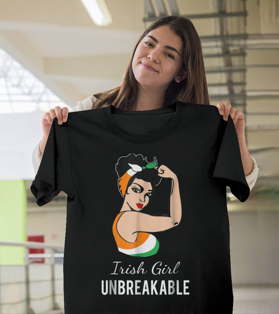 Irish Girl Unbreakable Strong Woman Empowerment T-Shirt