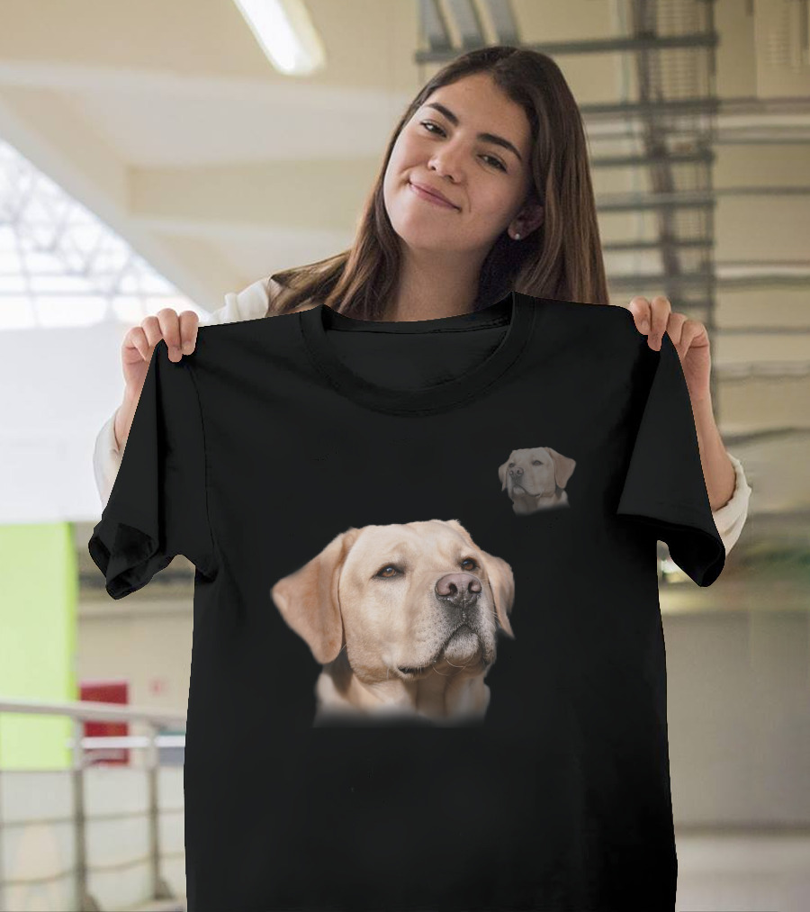 Funny Yellow Lab Dog Photo School Labrador T-Shirt