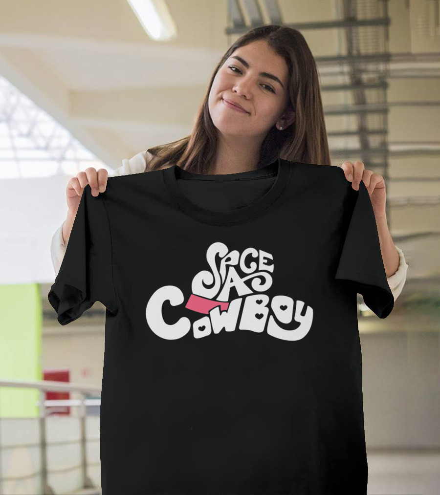 Space Cowboy Retro Typography T-Shirt