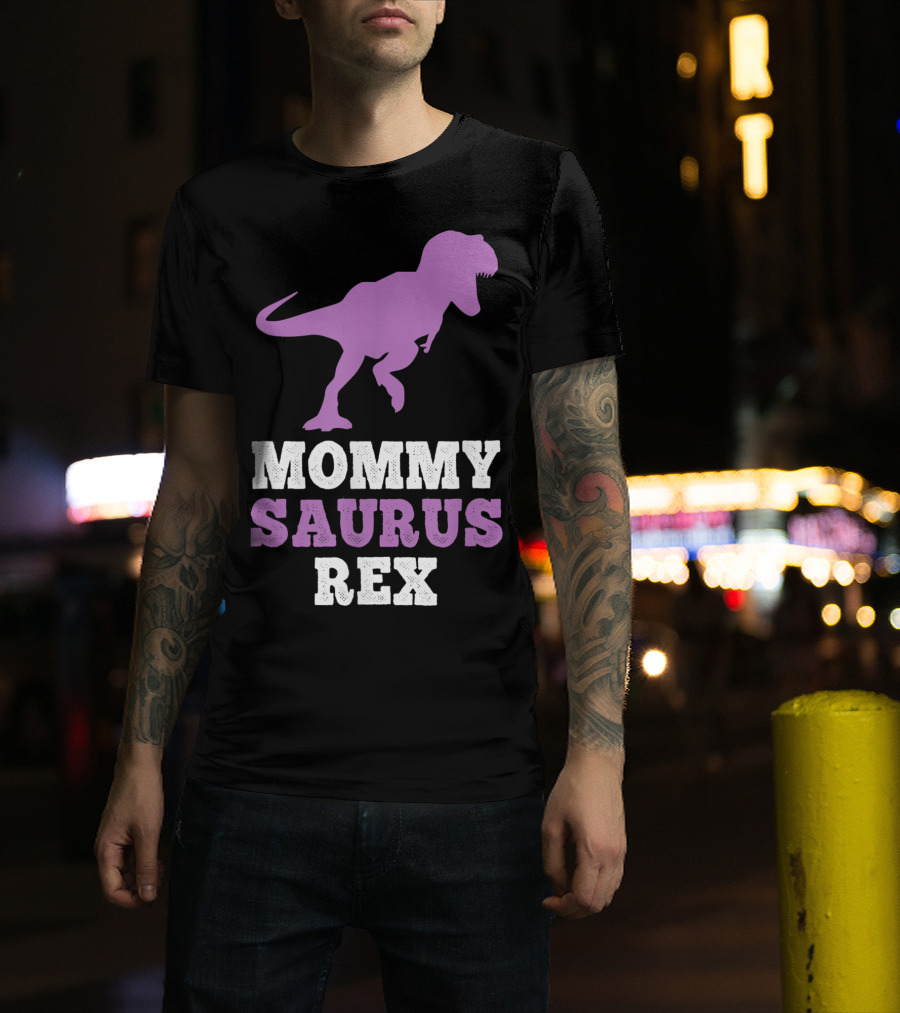 Mommysaurus Rex Purple Dinosaur Mother's Day Humor T-Shirt