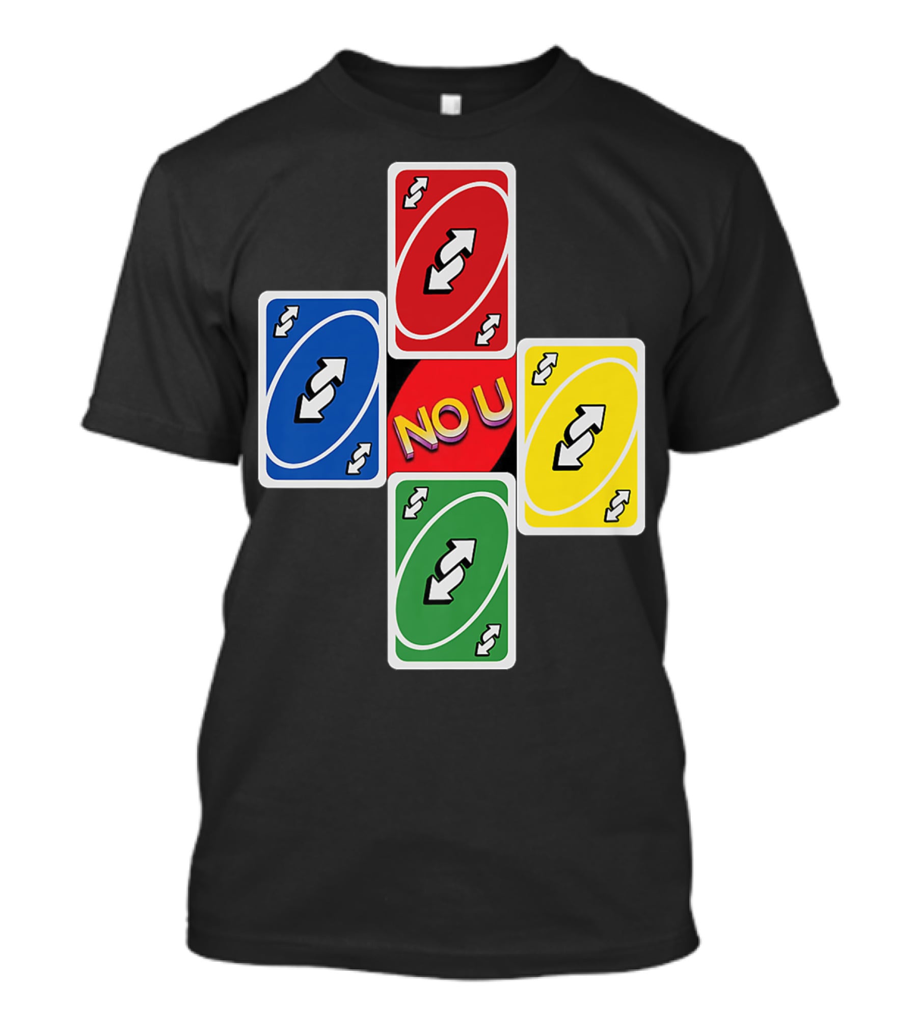 No U Reverse Card Cross Multicolor T-Shirt