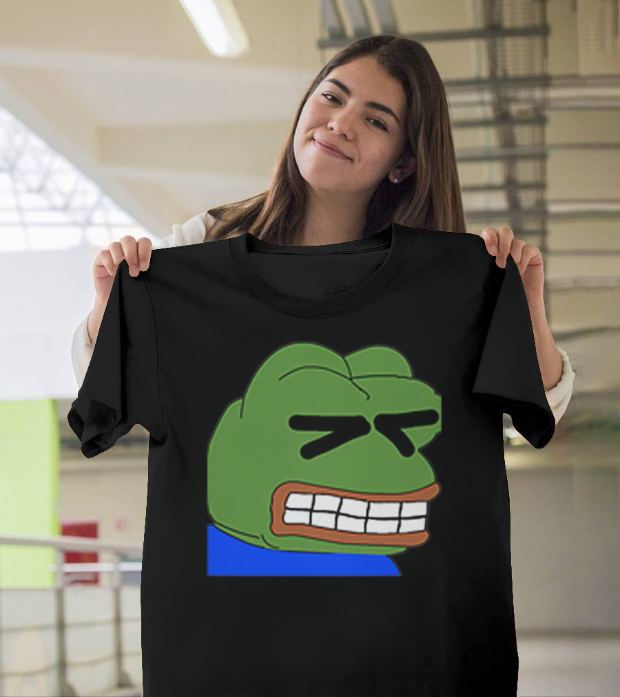 Pepepains Meme Frog Expression Emote T-Shirt