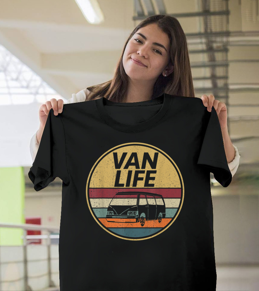Van Life Retro Camper Vintage Vanlife Adventure T-Shirt