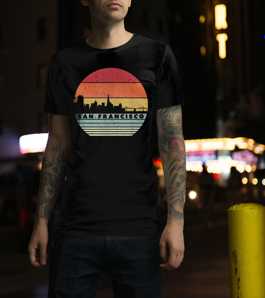 San Francisco Vintage Skyline Souvenir USA T-Shirt