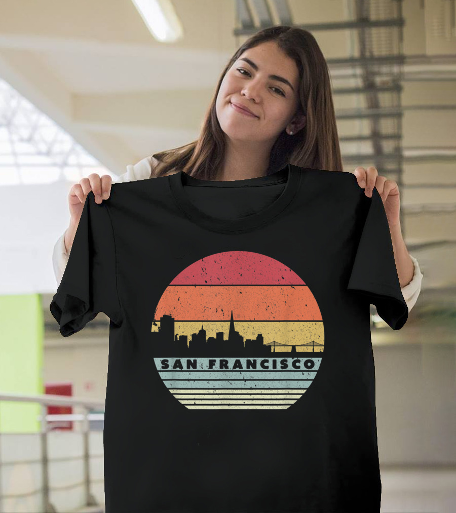 San Francisco Vintage Skyline Souvenir USA T-Shirt