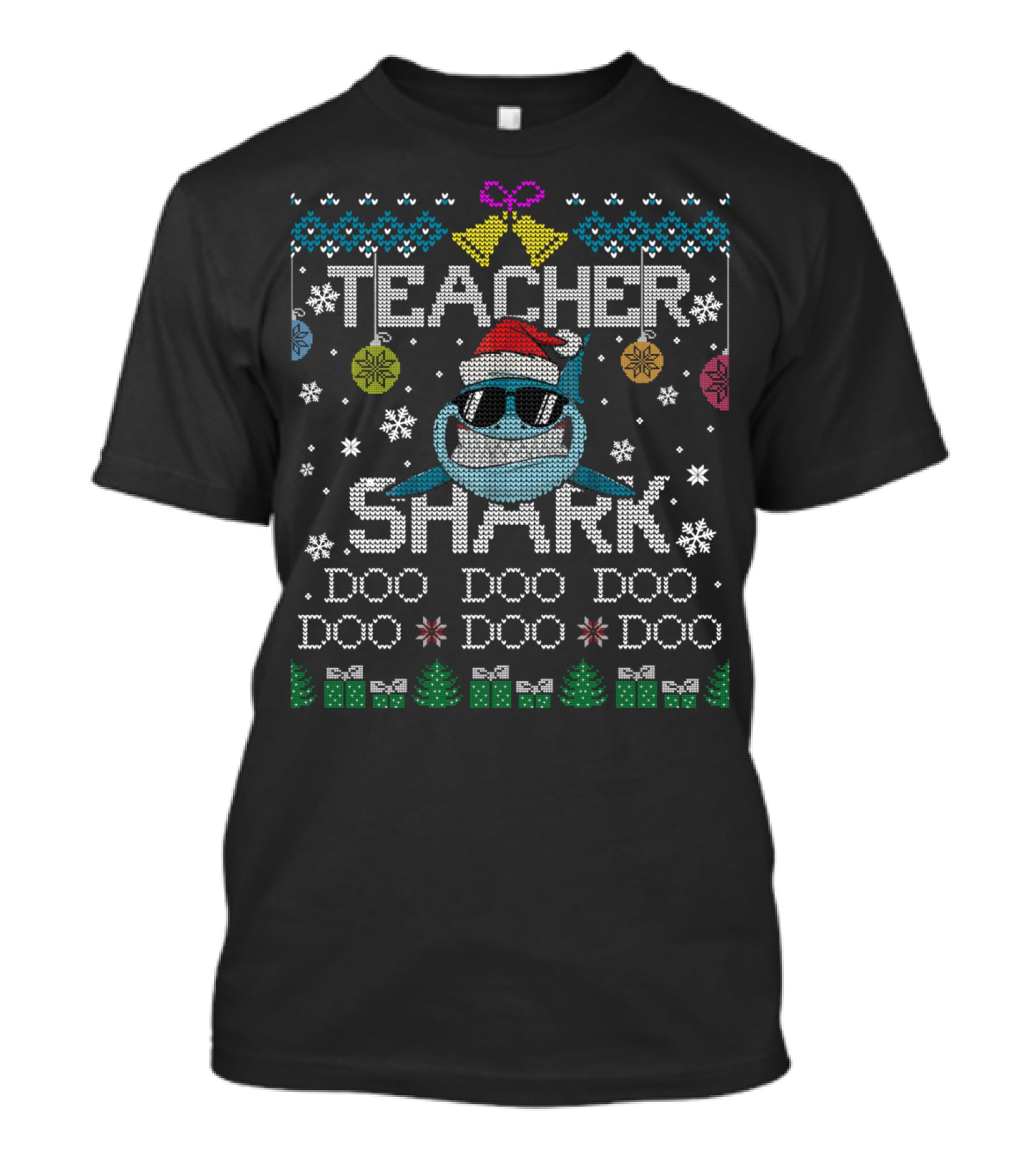 Teacher Shark Doo Doo Christmas Ugly T-Shirt
