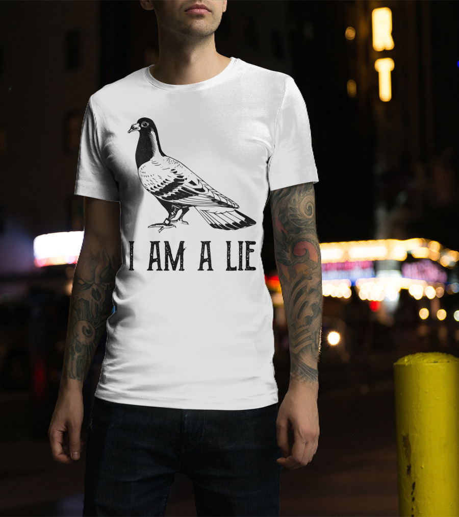 Vintage Bird I Am A Lie Aren't Real Spies T-Shirt