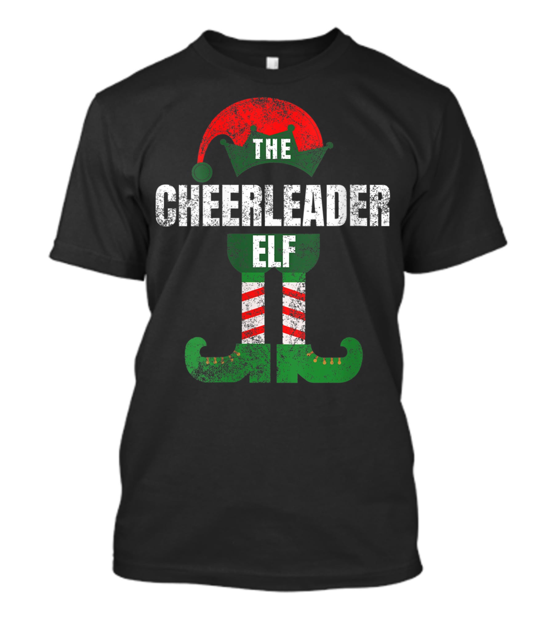 The Cheerleader Elf Christmas Humor Festive T-Shirt