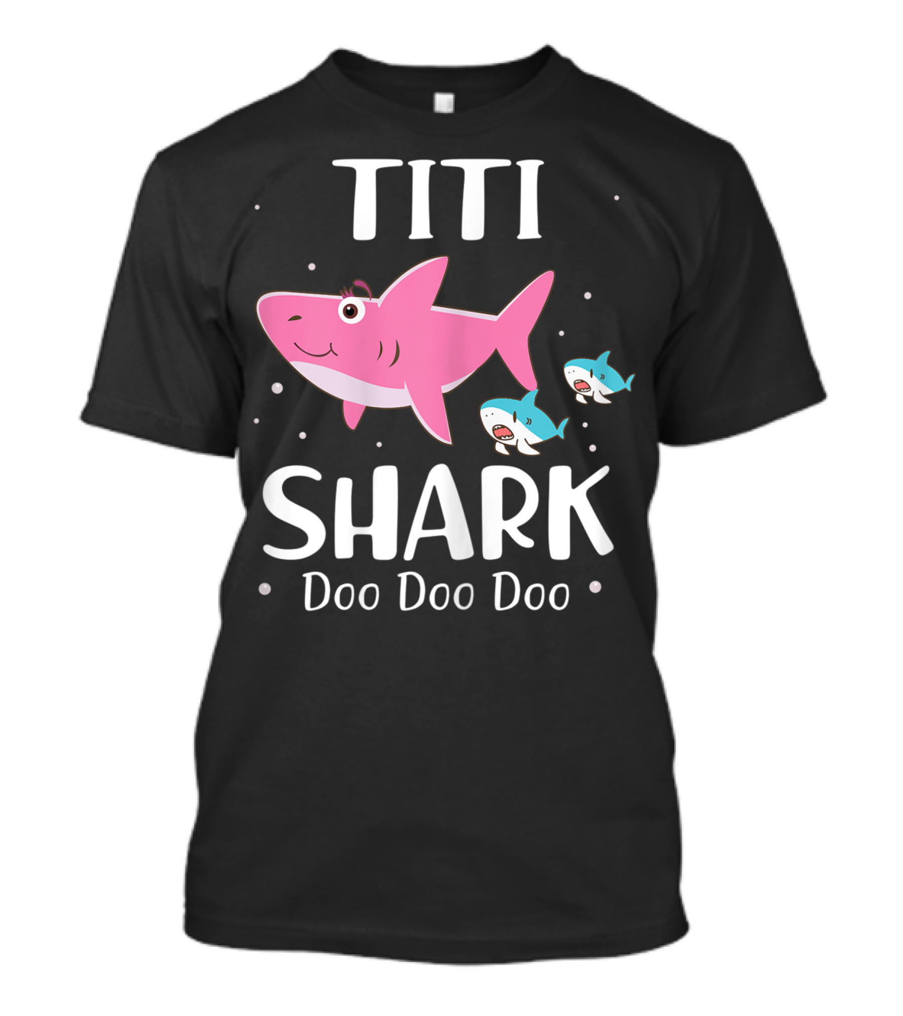 Titi Shark Doo Doo Doo Cute Cartoon Pink And Blue Sharks T-Shirt