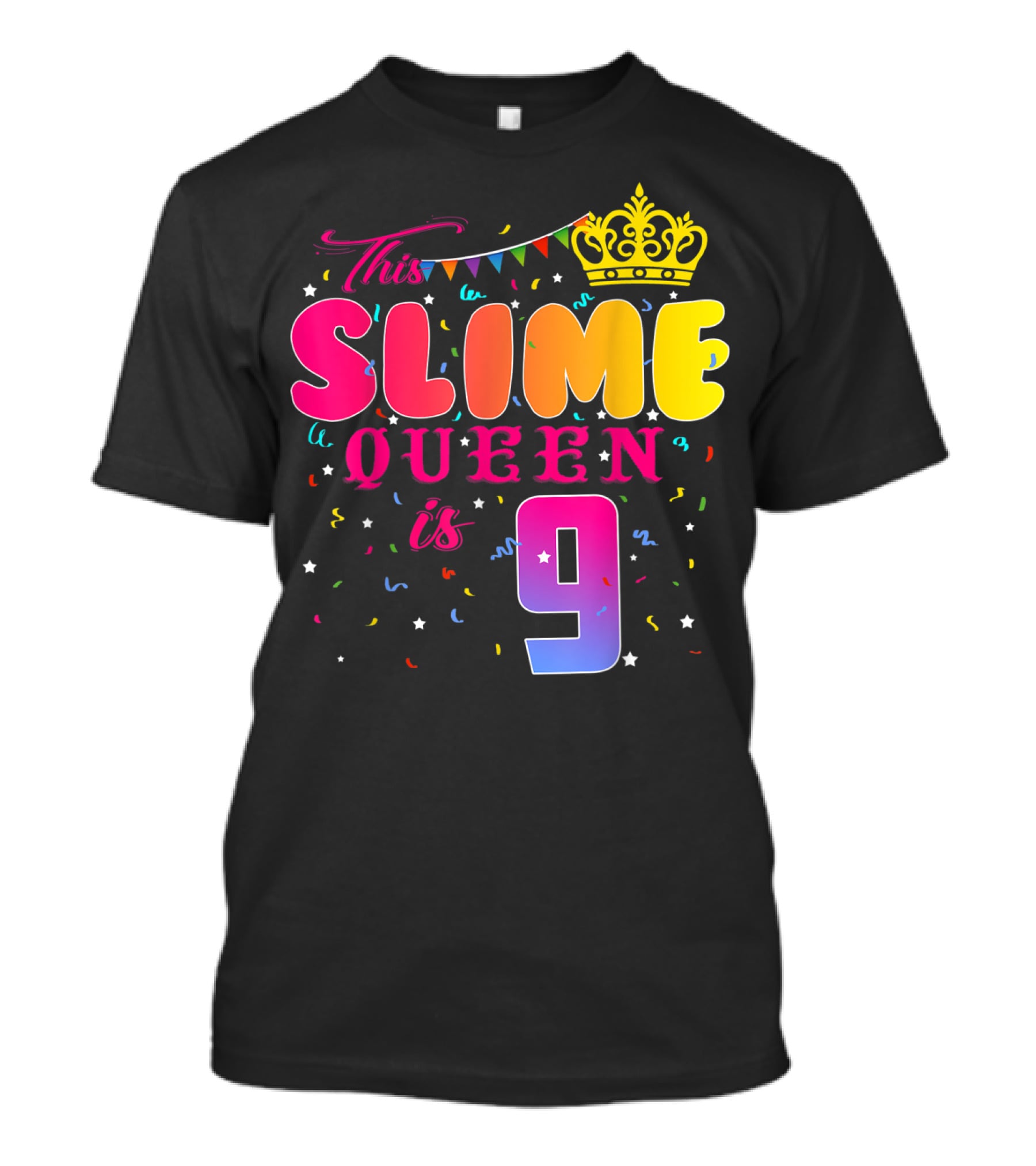This Slime Queen Is 9 Birthday Party T-Shirt