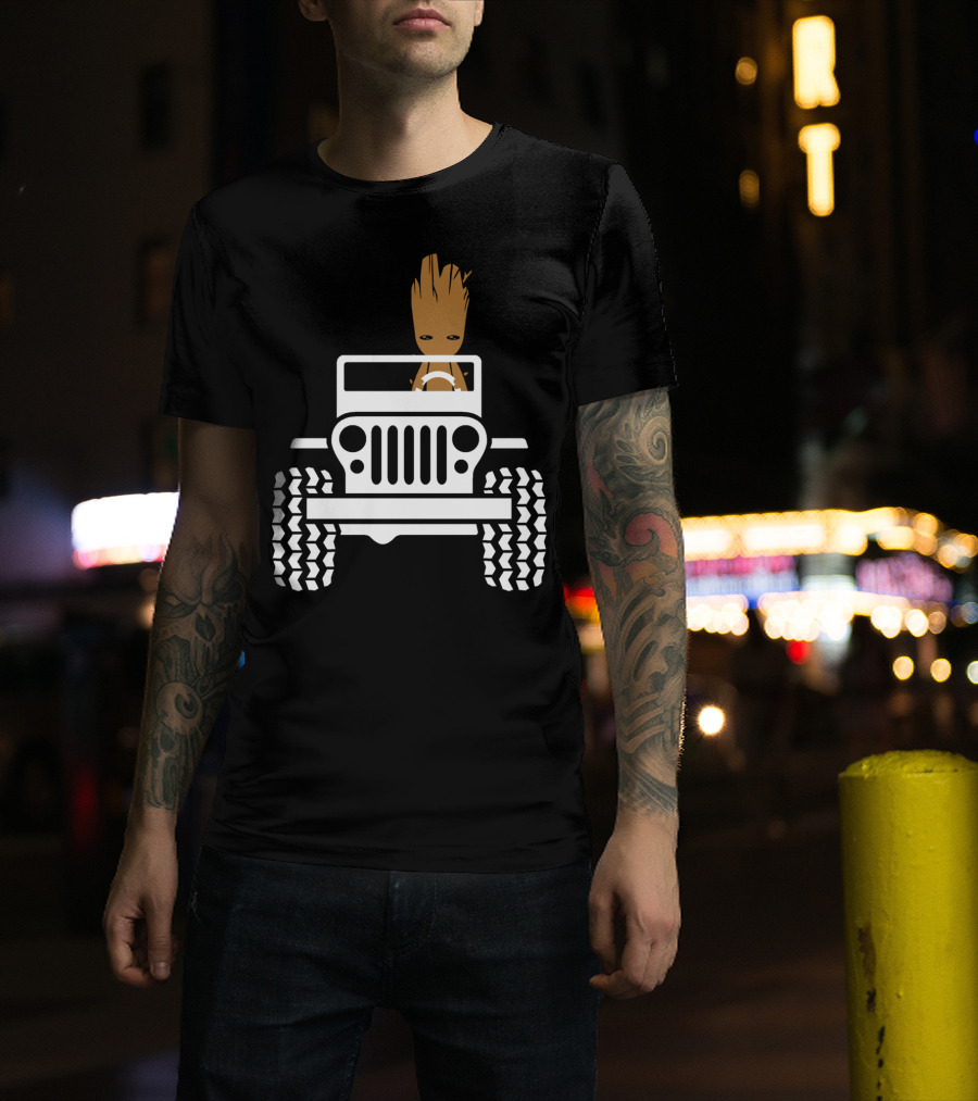 Funny Baby Drive Jeeps Distressed 70s T-Shirt