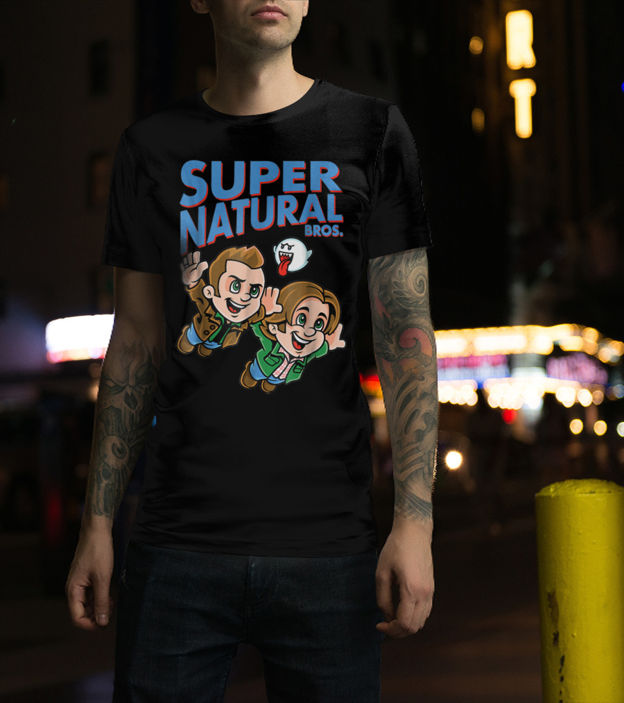 Supernatural Bros Funny Mashup With Ghost Character T-Shirt