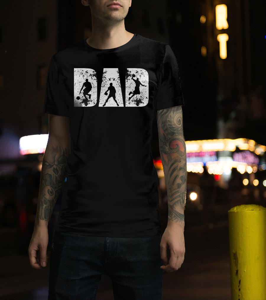 Basketball Dad Silhouettes For Father's Day From Daughter T-Shirt