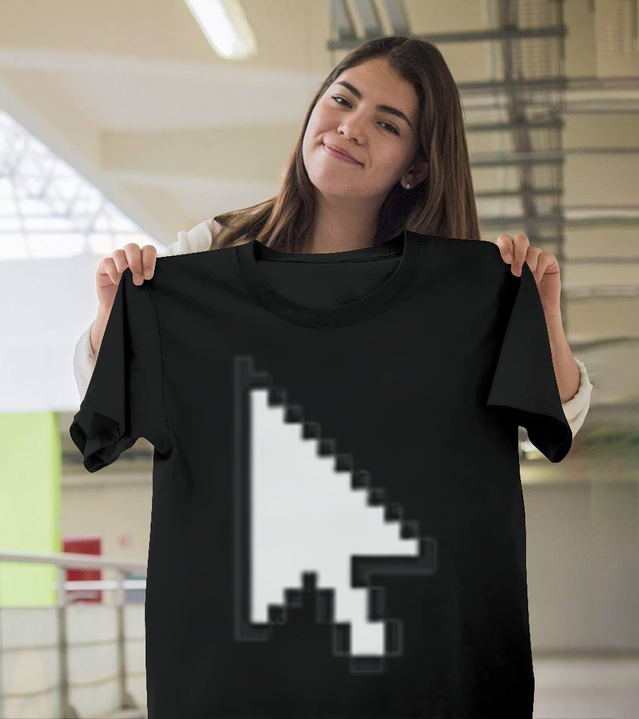 Pixelated White Arrow Cursor T-Shirt