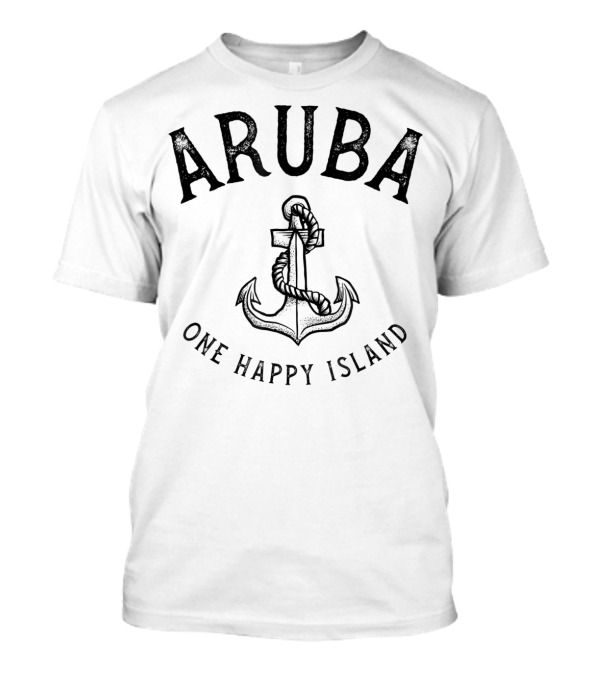 Aruba One Happy Island Anchor GGT Travel T-Shirt