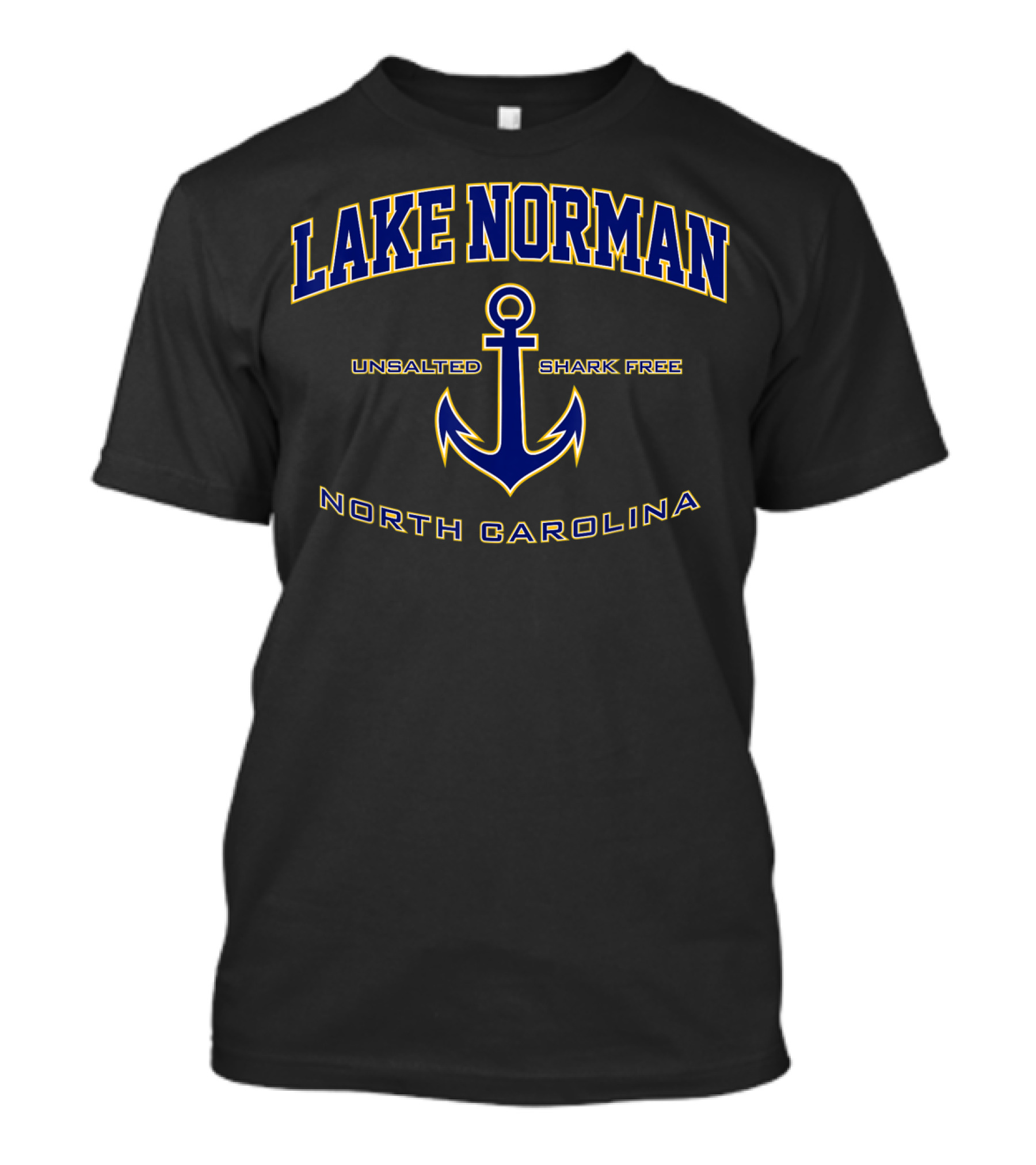 Lake Norman North Carolina Unsalted Shark Free Anchor T-Shirt