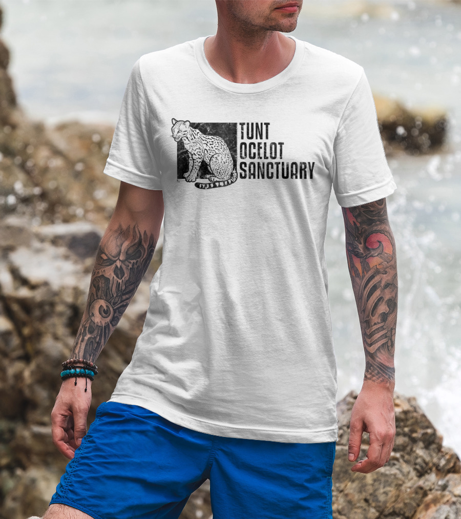 Archer Tunt Ocelot Sanctuary Spotted Cat T-Shirt