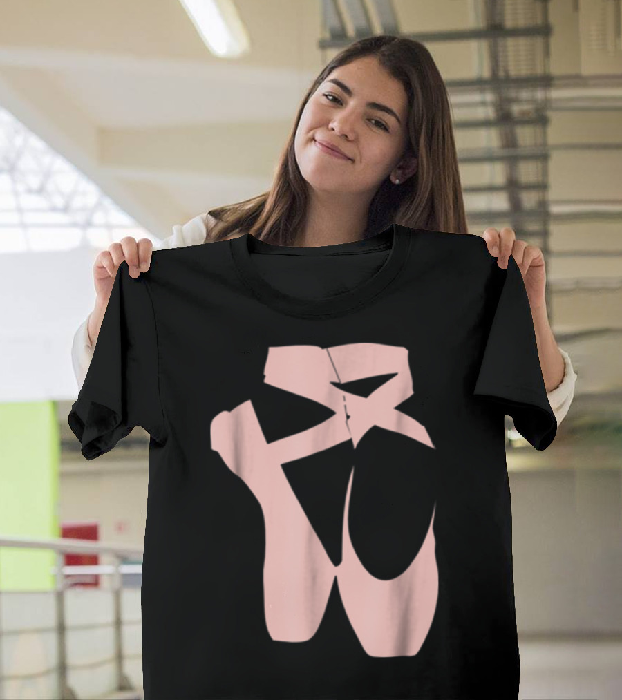 Ballet Dancer Pointe Shoe Ballerina Dancing Barre T-Shirt