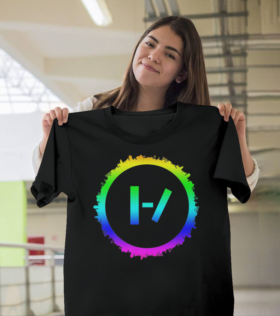 Twenty One Pilots Rainbow Cityscape Circle T-Shirt