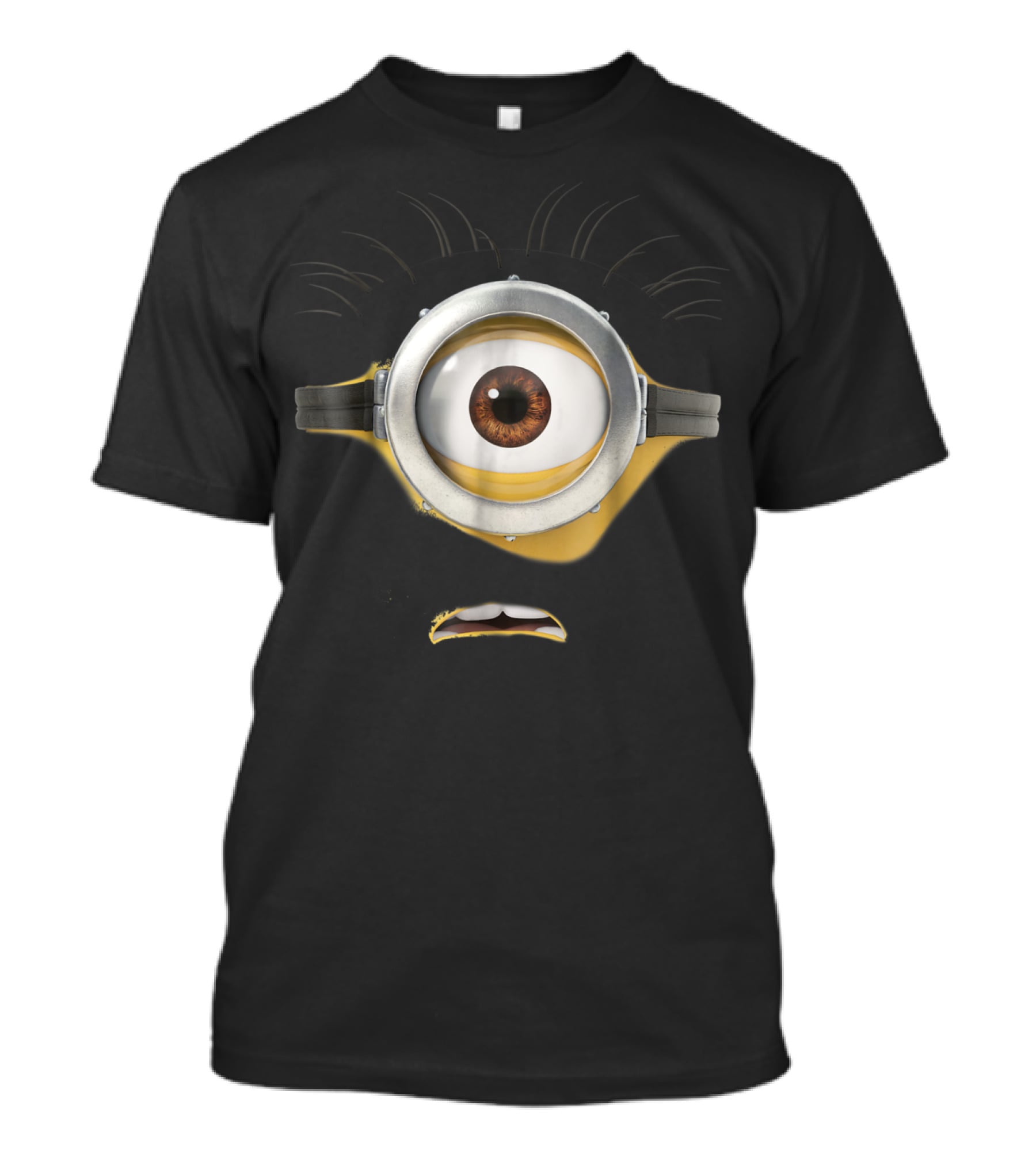 Despicable Me Minions Stuart Scared Face Monster Goggle Eye T-Shirt
