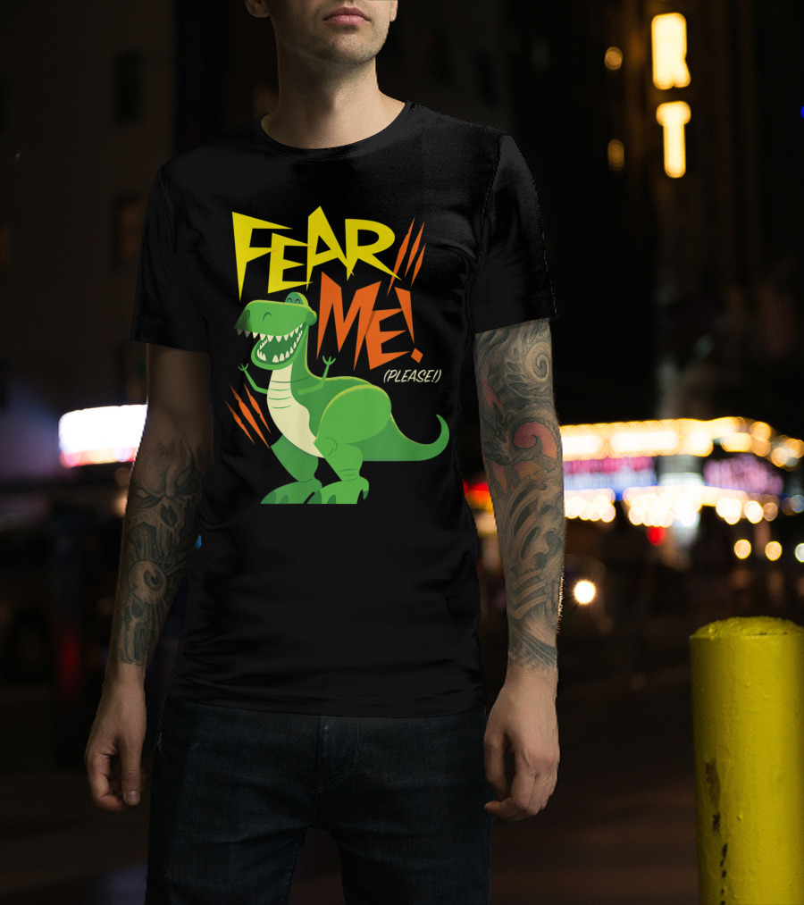 Disney Pixar Toy Story 4 Rex Fear Me Please Green Dinosaur Cartoon T-Shirt