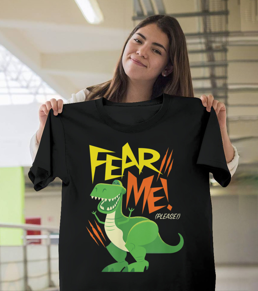 Disney Pixar Toy Story 4 Rex Fear Me Please Green Dinosaur Cartoon T-Shirt