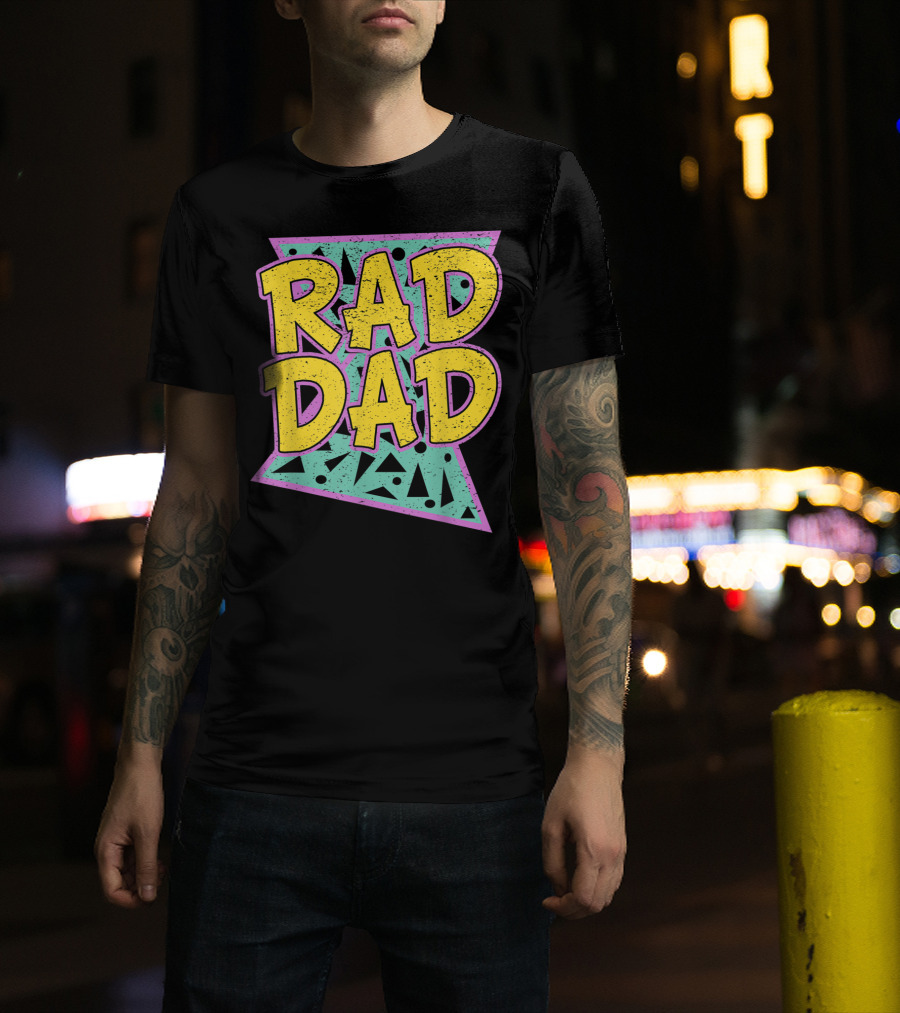 Rad Dad 80s Retro Style Father's Day T-Shirt